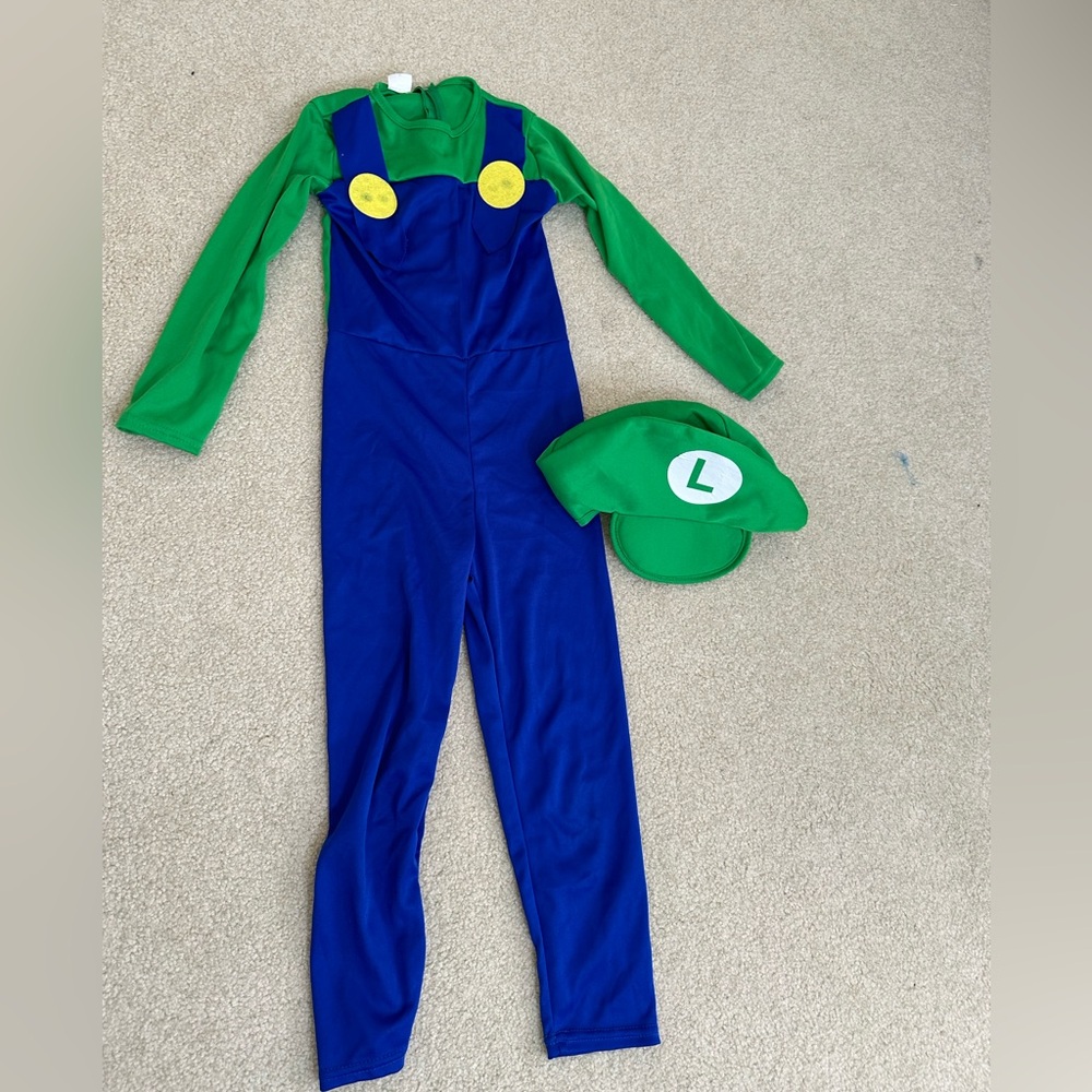 Halloween Luigi from Super Mario Bros boys costume size small